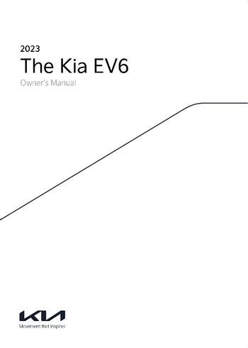 kia ev6 owners manual 2023